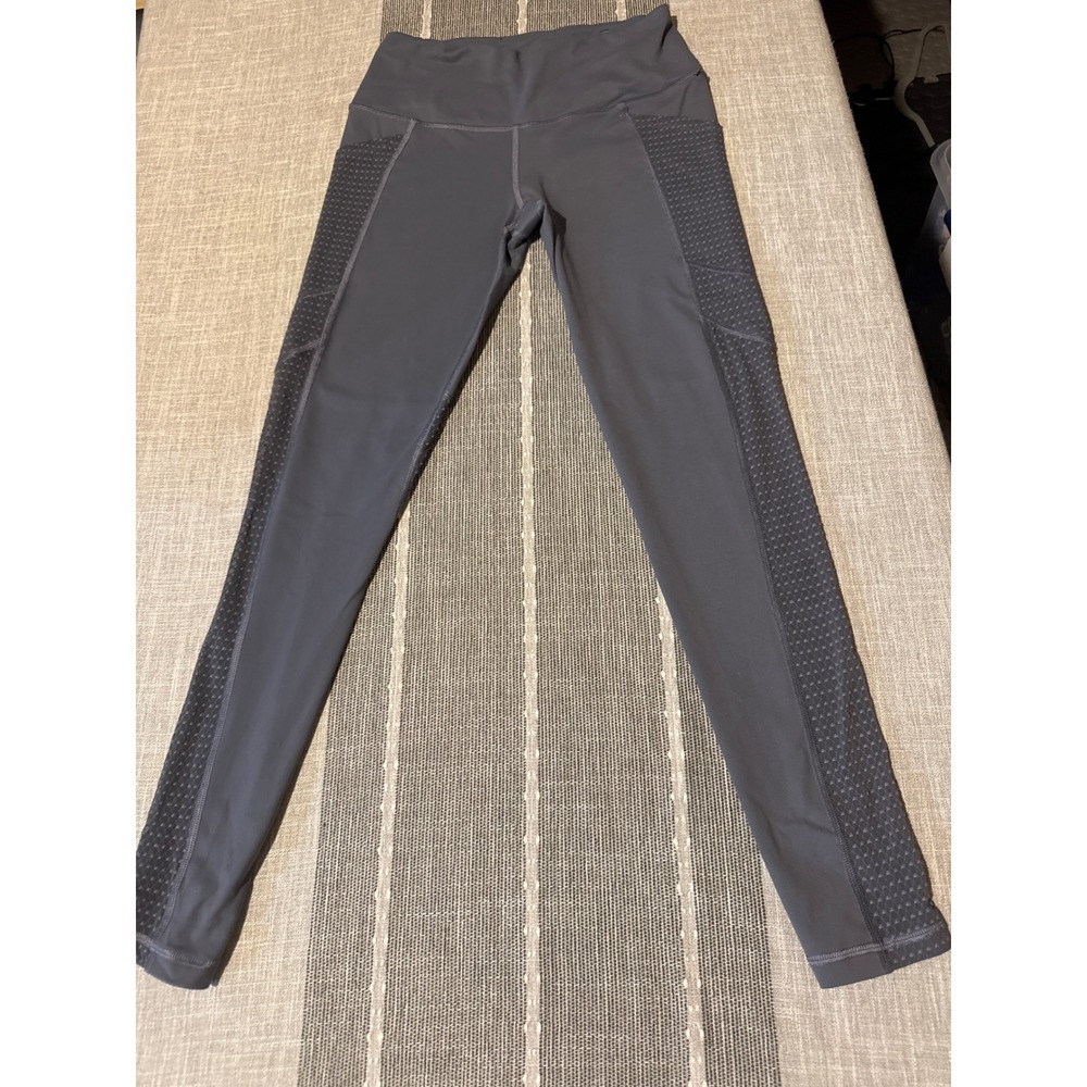 Victoria Sport High Waisted Leggings Athleisure Black Mesh Panel Size small‎